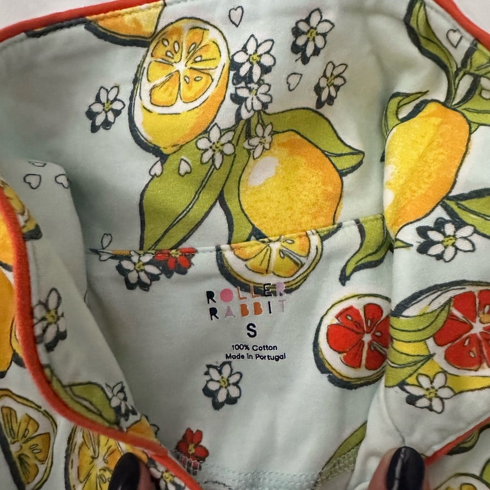 Roller Rabbit Lemon Print Women's Pajama Set - Picture 3 of 4